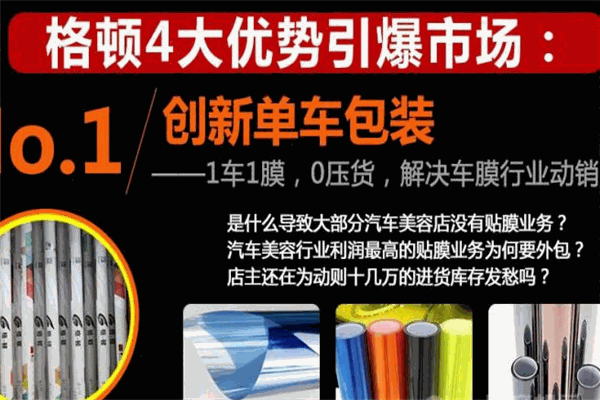 格頓汽車太陽膜加盟