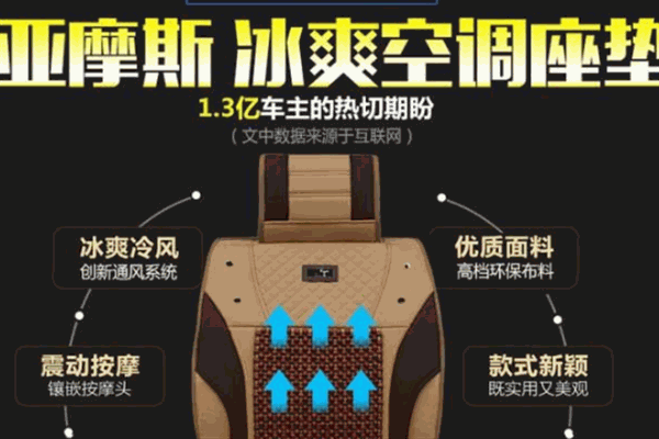 亞摩斯汽車清涼坐墊加盟