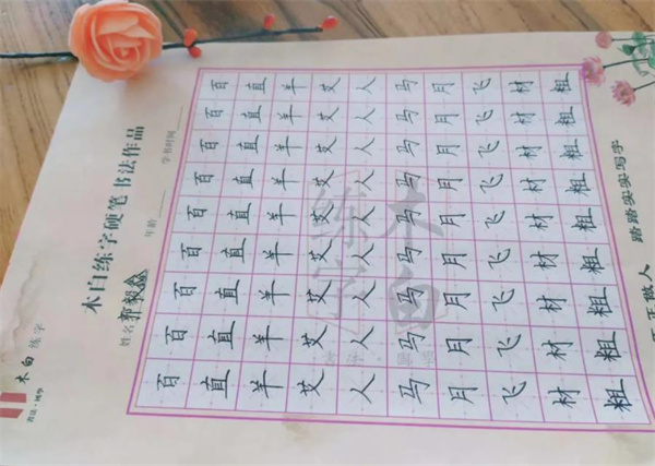 國人練字