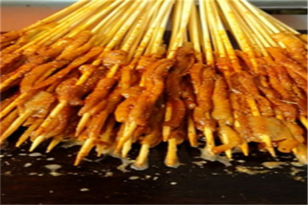 鐵板鴨腸串