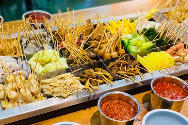 翹口皮沾沾牙簽串串香
